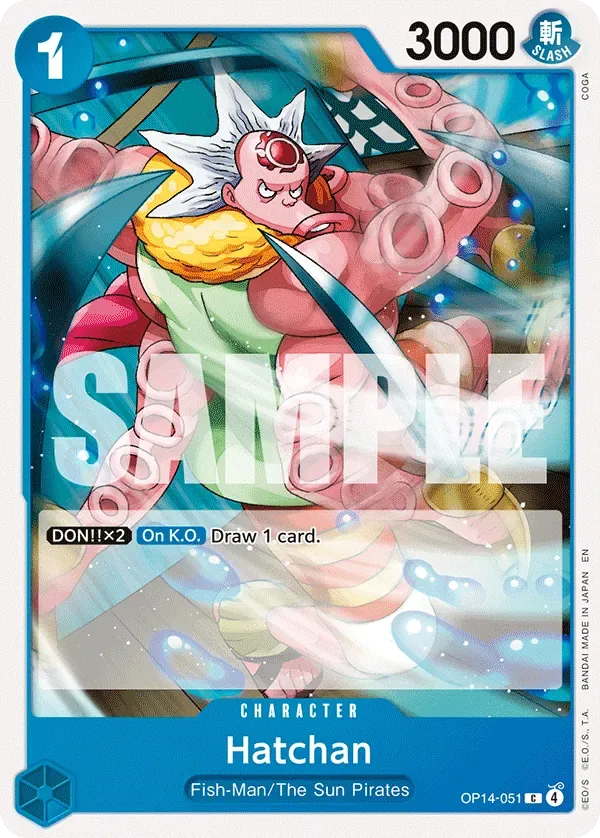Hatchan #OP14-051 The Azure Sea's Seven One Piece card
