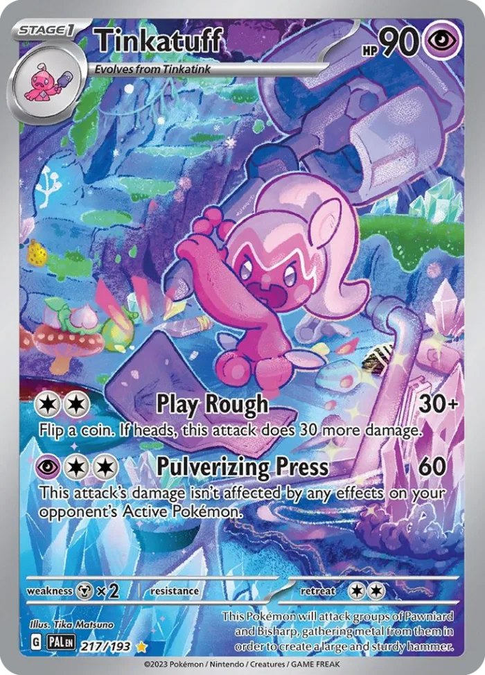Tinkatuff #217 Paldea Evolved Pokemon card