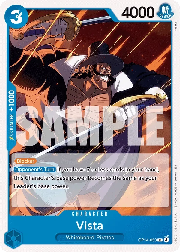 Vista #OP14-053 The Azure Sea's Seven One Piece card