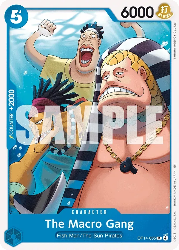 The Macro Gang #OP14-055 The Azure Sea's Seven One Piece card