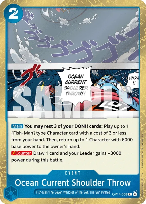Ocean Current Shoulder Throw #OP14-058 The Azure Sea's Seven One Piece card