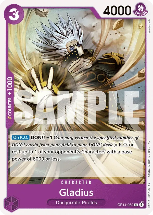 Gladius #OP14-062 The Azure Sea's Seven One Piece card