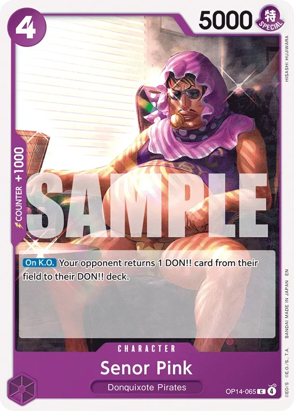 Senor Pink #OP14-065 The Azure Sea's Seven One Piece card