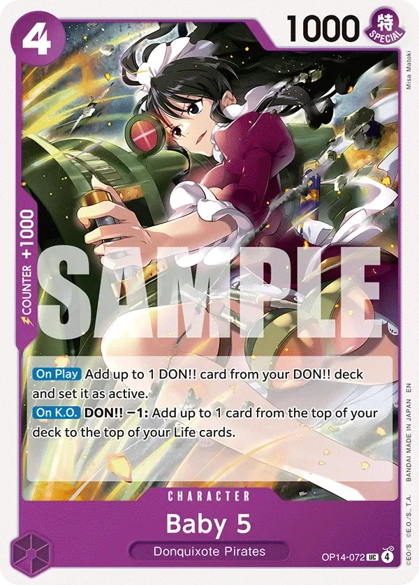 Baby 5 #OP14-072 The Azure Sea's Seven One Piece card