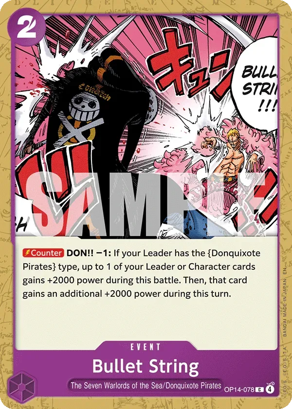Bullet String #OP14-078 The Azure Sea's Seven One Piece card