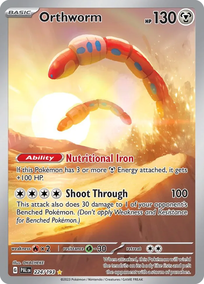 Orthworm #224 Paldea Evolved Pokemon card