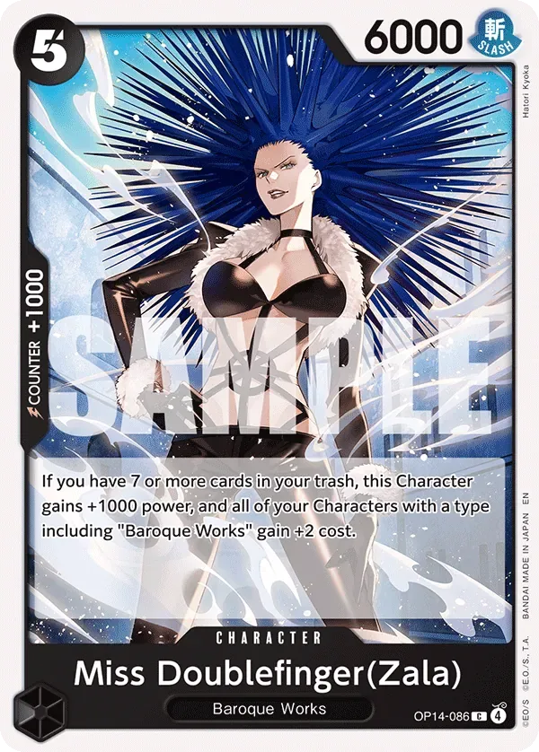 Miss Doublefinger(Zala) #OP14-086 The Azure Sea's Seven One Piece card