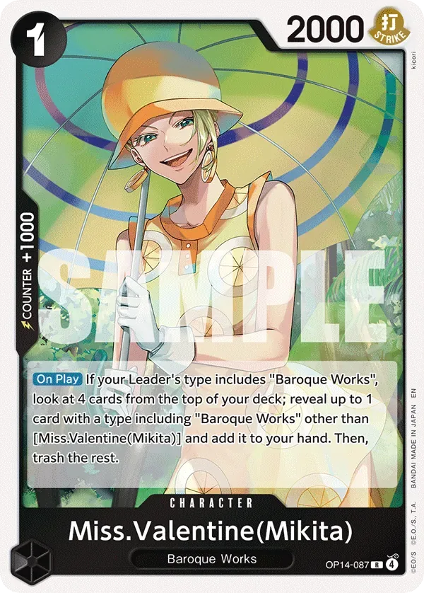 Miss.Valentine(Mikita) #OP14-087 The Azure Sea's Seven One Piece card