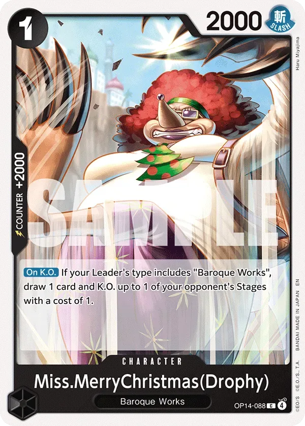 Miss.MerryChristmas(Drophy) #OP14-088 The Azure Sea's Seven One Piece card