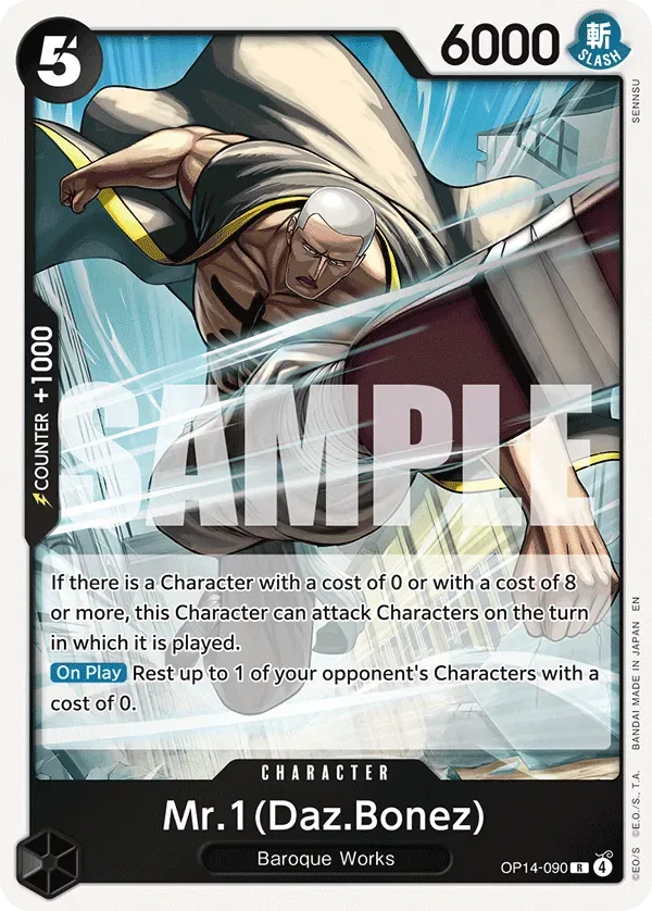 Mr.1(Daz.Bonez) #OP14-090 The Azure Sea's Seven One Piece card