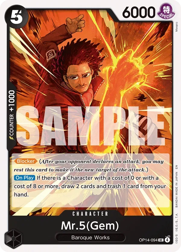 Mr.5(Gem) #OP14-094 The Azure Sea's Seven One Piece card