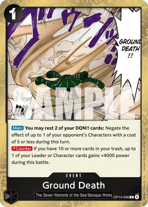 Ground Death #OP14-096 The Azure Sea's Seven One Piece card