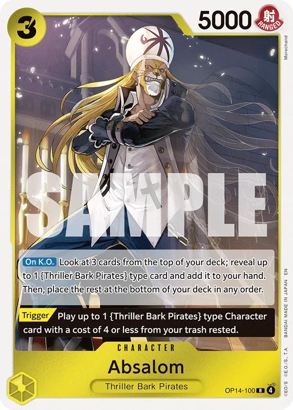 Absalom #OP14-100 The Azure Sea's Seven One Piece card