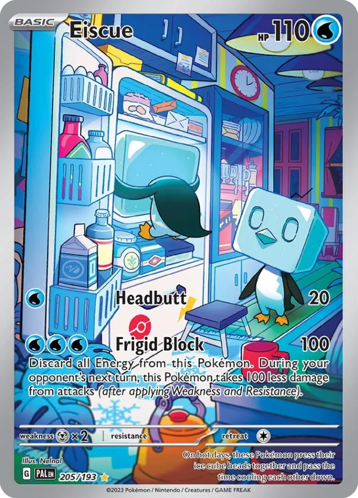 Eiscue #205 Paldea Evolved Pokemon card