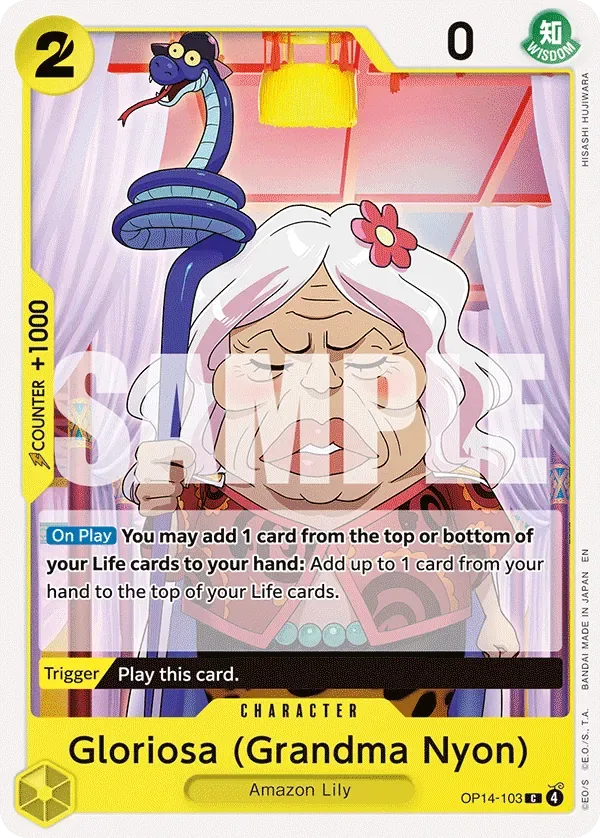 Gloriosa (Grandma Nyon) #OP14-103 The Azure Sea's Seven One Piece card