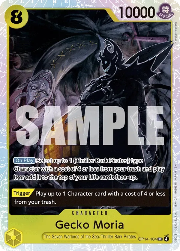 Gecko Moria #OP14-104 The Azure Sea's Seven One Piece card