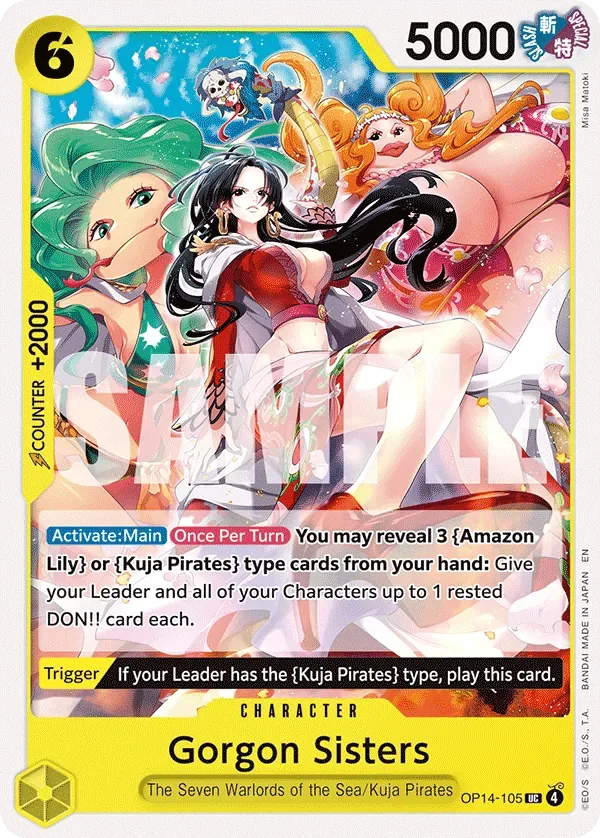 Gorgon Sisters #OP14-105 The Azure Sea's Seven One Piece card