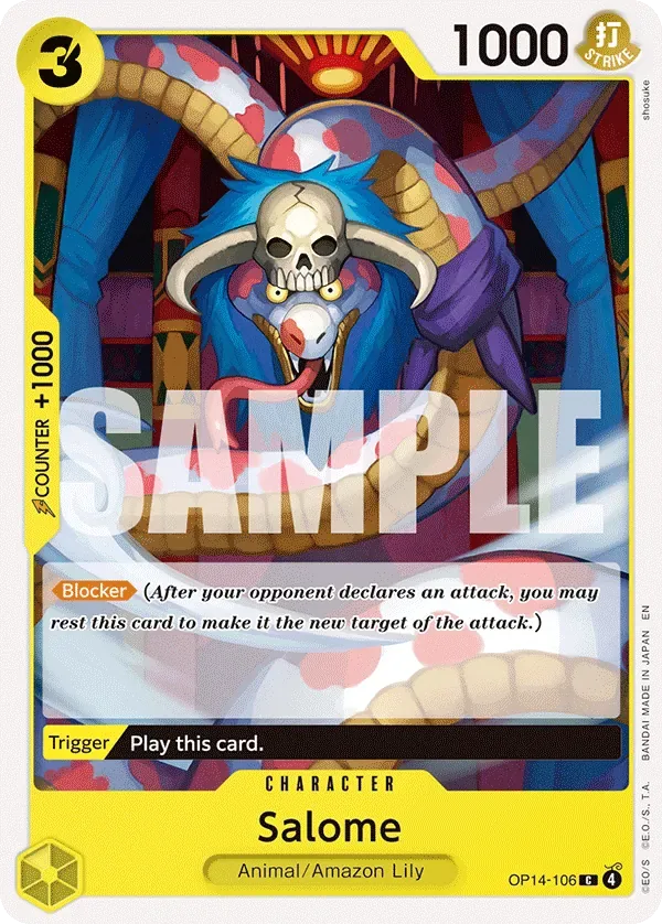 Salome #OP14-106 The Azure Sea's Seven One Piece card