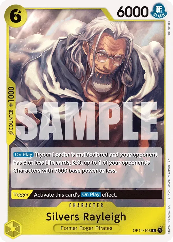 Silvers Rayleigh #OP14-108 The Azure Sea's Seven One Piece card