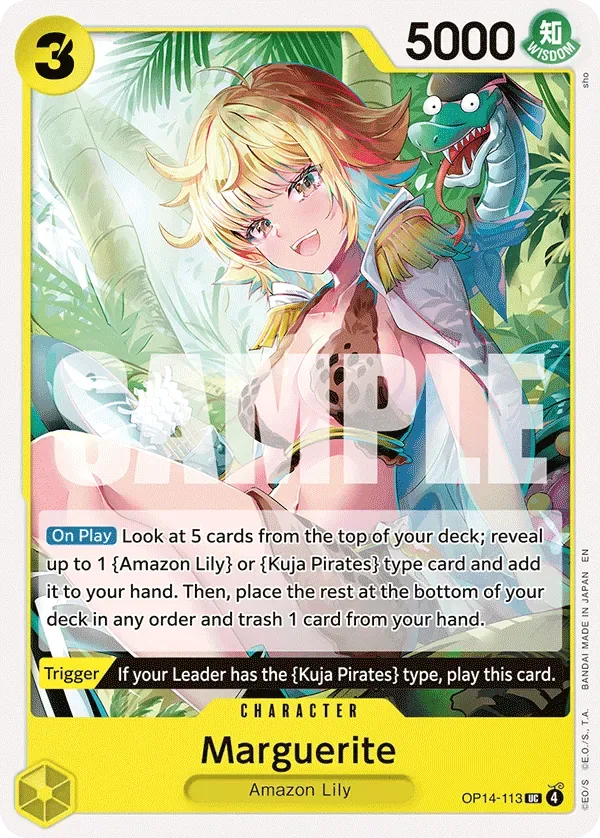 Marguerite #OP14-113 The Azure Sea's Seven One Piece card