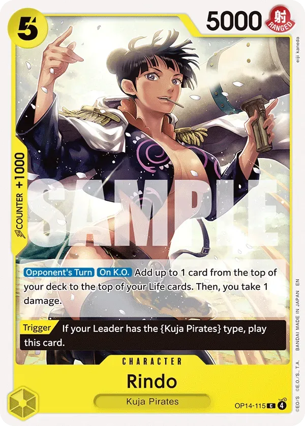 Rindo #OP14-115 The Azure Sea's Seven One Piece card