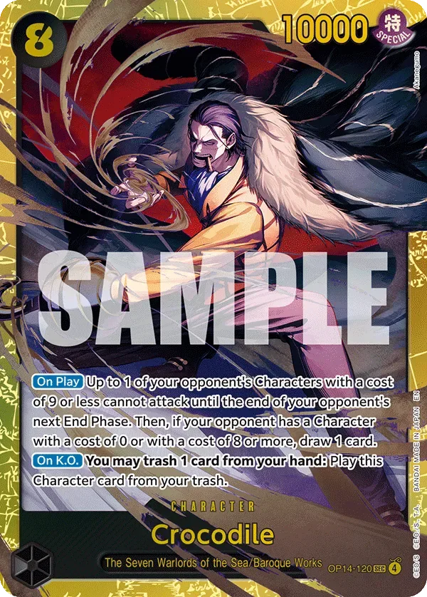 Crocodile #OP14-120 The Azure Sea's Seven One Piece card