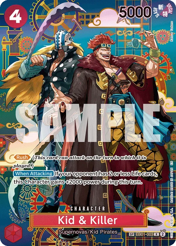 Kid & Killer #EB01-003 The Azure Sea's Seven One Piece card