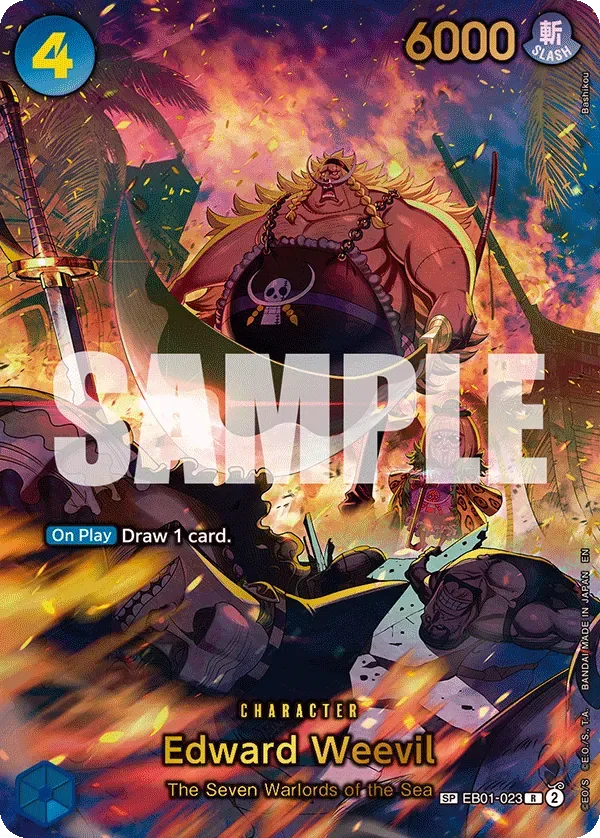 Edward Weevil #EB01-023 The Azure Sea's Seven One Piece card