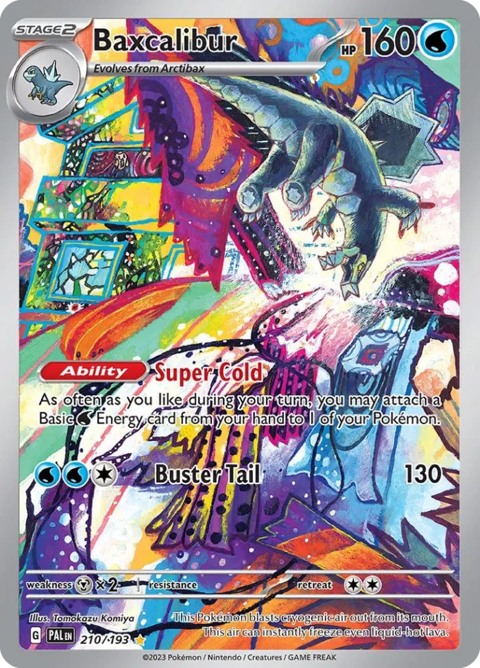 Baxcalibur #210 Paldea Evolved Pokemon card