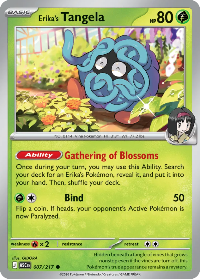 Erika's Tangela #7 Ascended Heroes Pokemon card