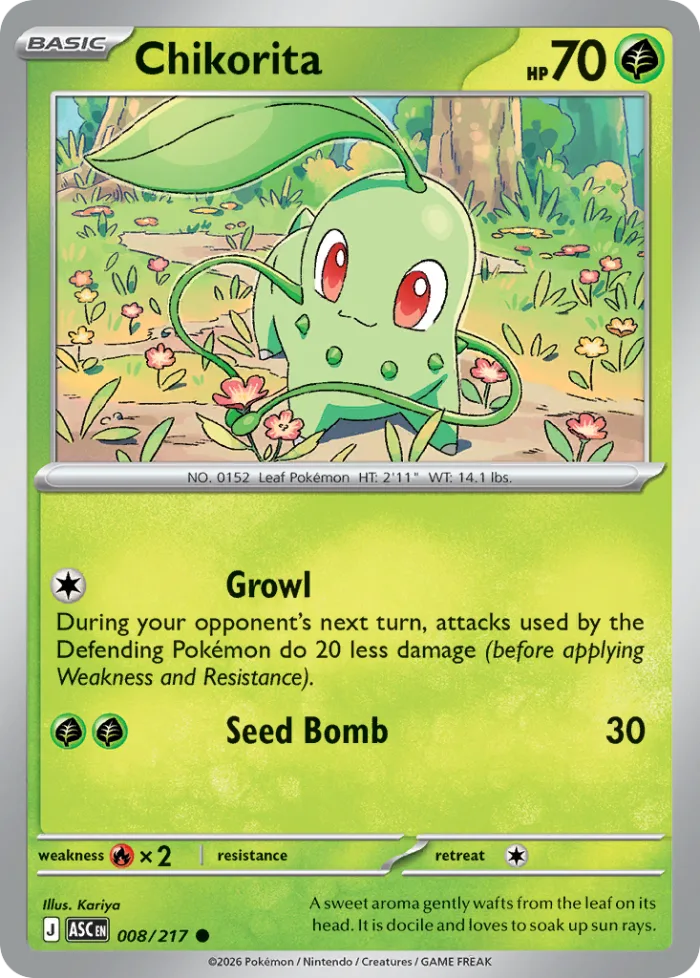 Chikorita #8 Ascended Heroes Pokemon card