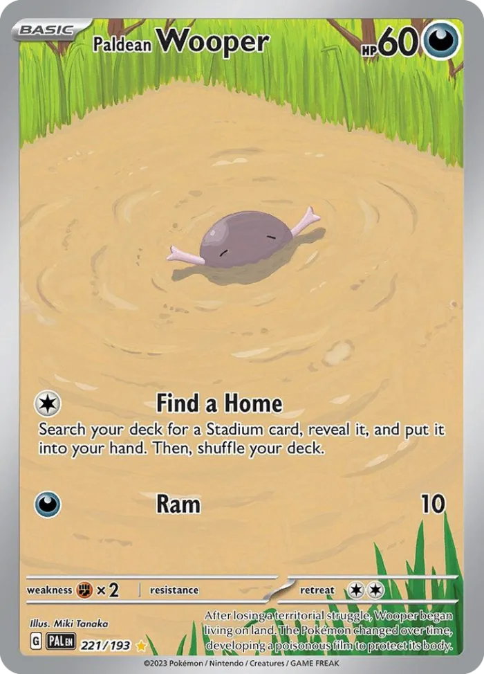 Paldean Wooper #221 Paldea Evolved Pokemon card