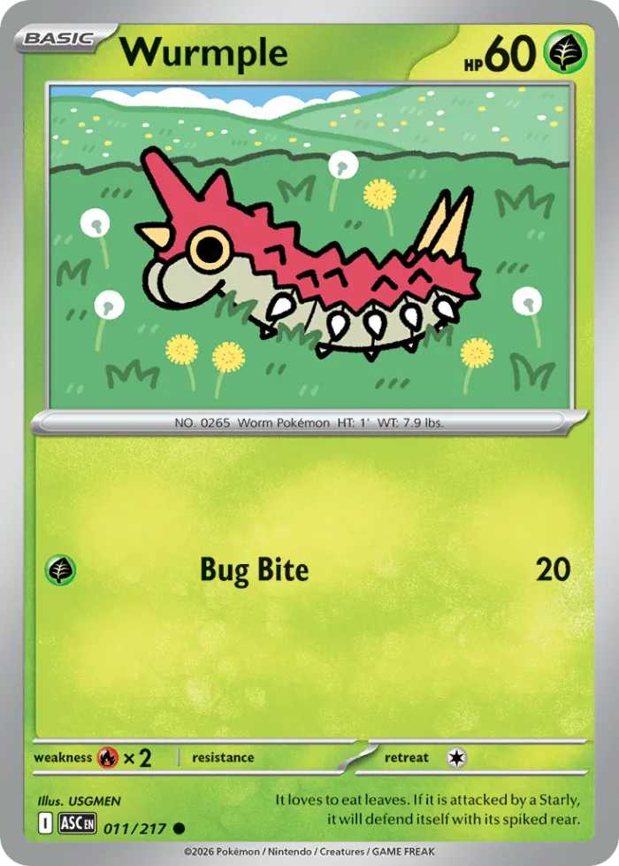 Wurmple #11 Ascended Heroes Pokemon card