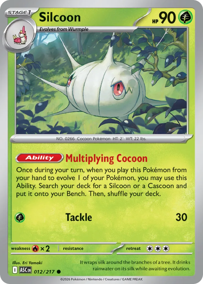 Silcoon #12 Ascended Heroes Pokemon card
