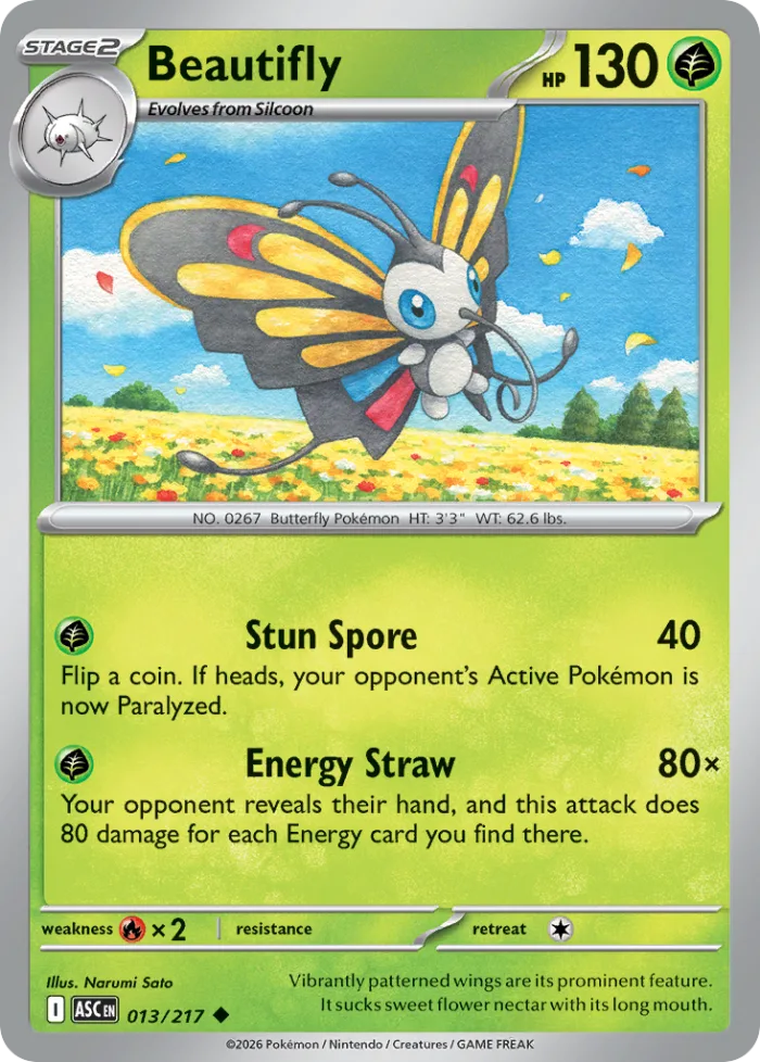 Beautifly #13 Ascended Heroes Pokemon card