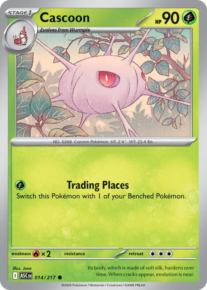 Cascoon #14 Ascended Heroes Pokemon card