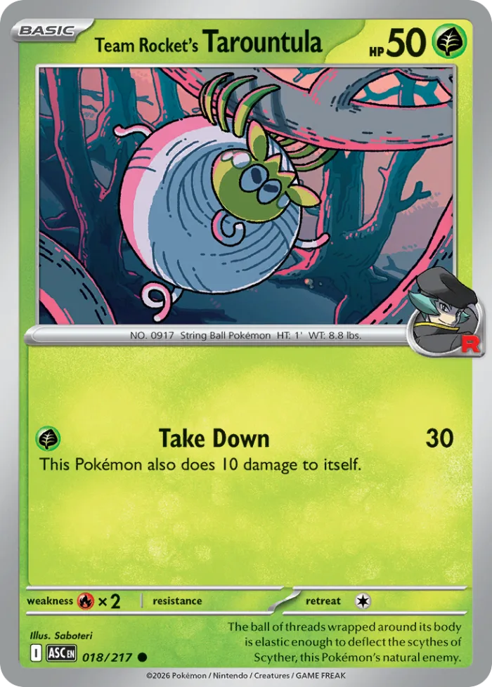 Team Rocket's Tarountula #18 Ascended Heroes Pokemon card