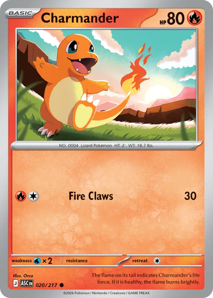 Charmander #20 Ascended Heroes Pokemon card