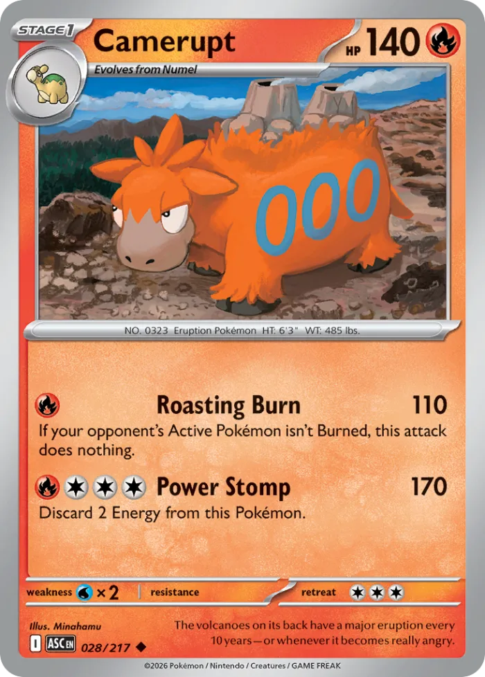 Camerupt #28 Ascended Heroes Pokemon card