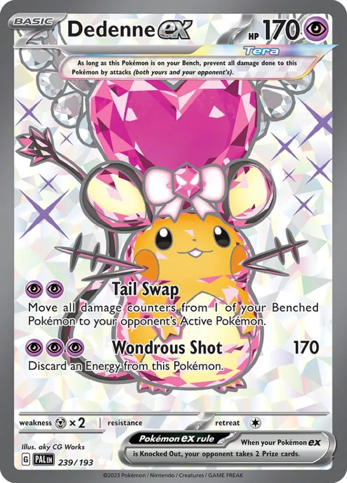 Dedenne ex #239 Paldea Evolved Pokemon card