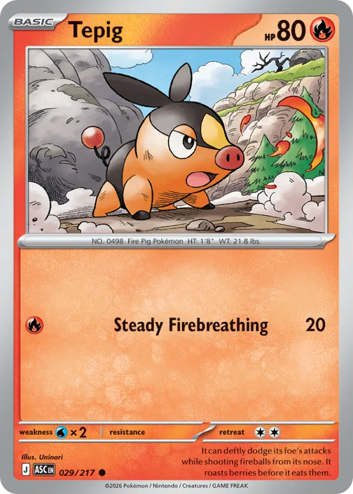 Tepig #29 Ascended Heroes Pokemon card