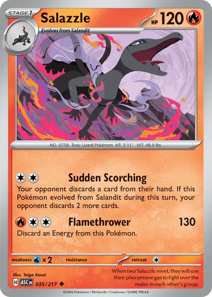 Salazzle #35 Ascended Heroes Pokemon card