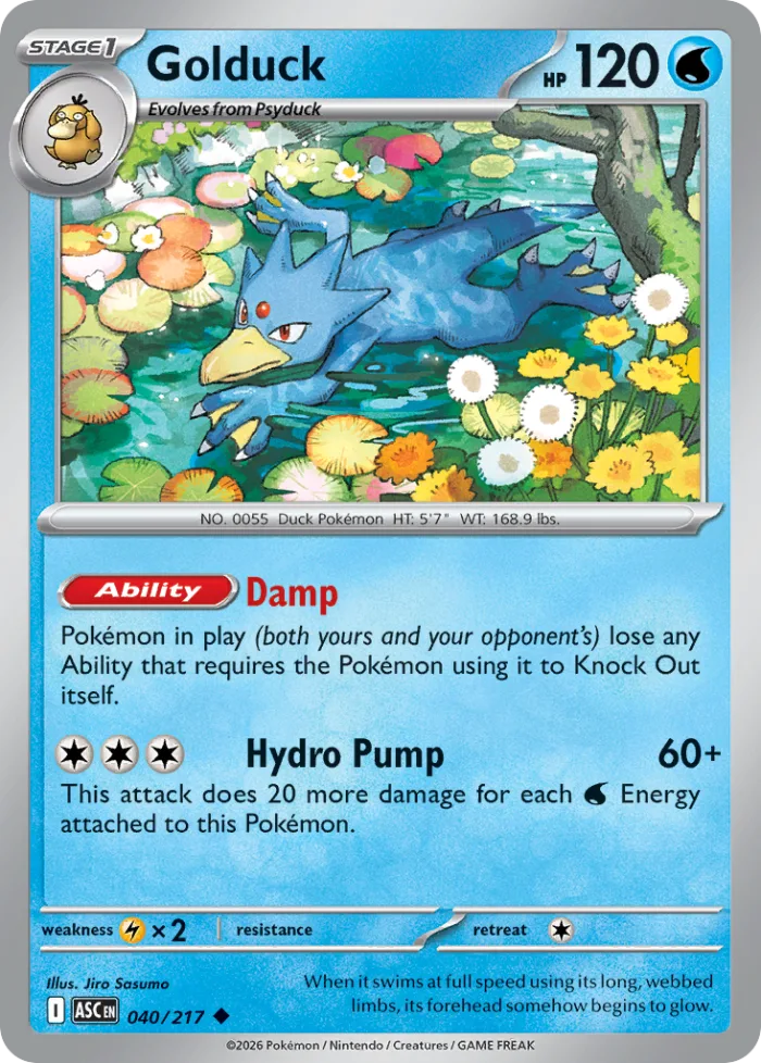 Golduck #40 Ascended Heroes Pokemon card