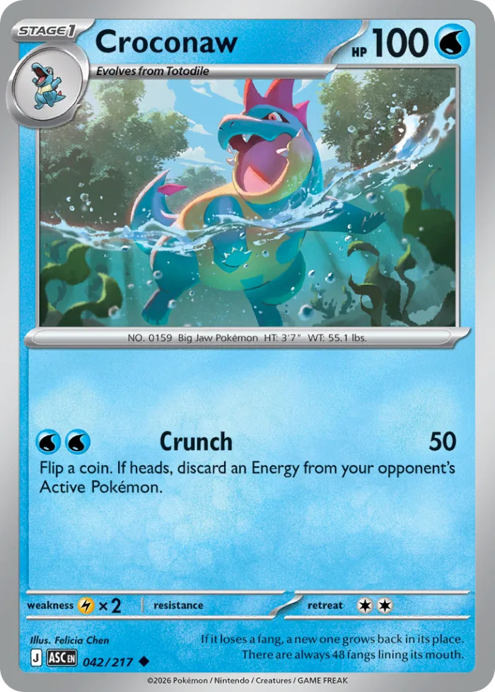 Croconaw #42 Ascended Heroes Pokemon card