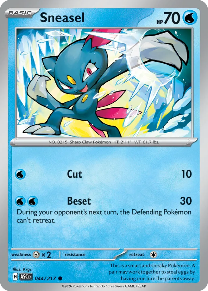 Sneasel #44 Ascended Heroes Pokemon card