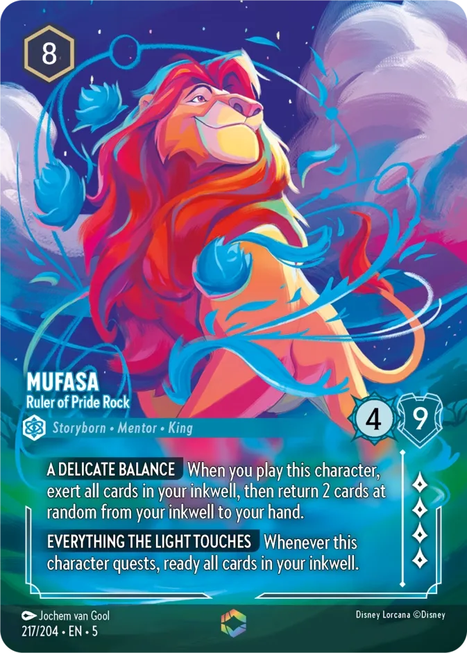 Mufasa #217 Shimmering Skies Disney Lorcana card