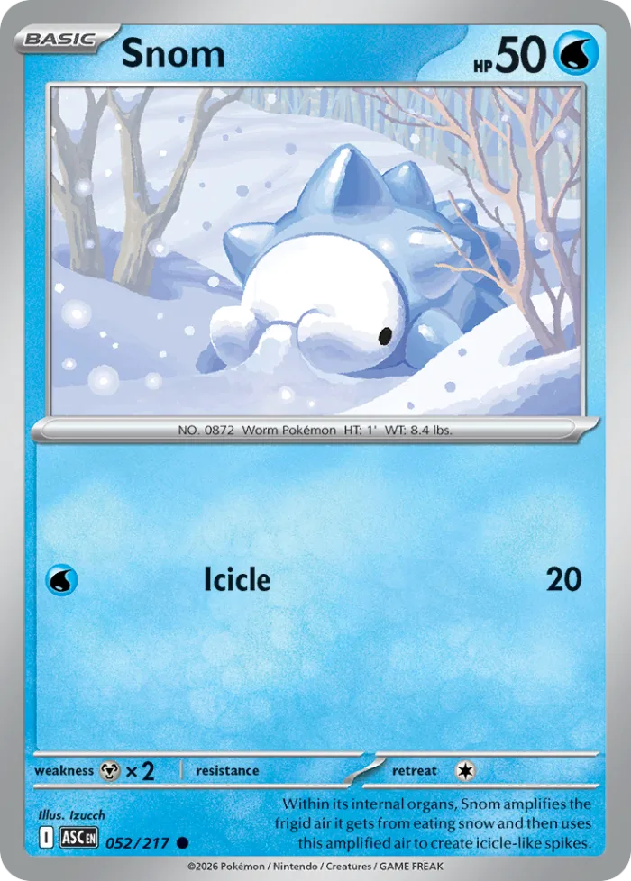 Snom #52 Ascended Heroes Pokemon card