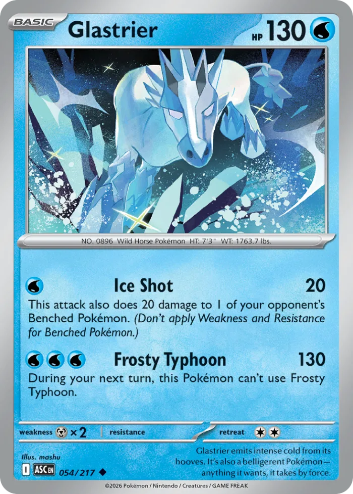 Glastrier #54 Ascended Heroes Pokemon card