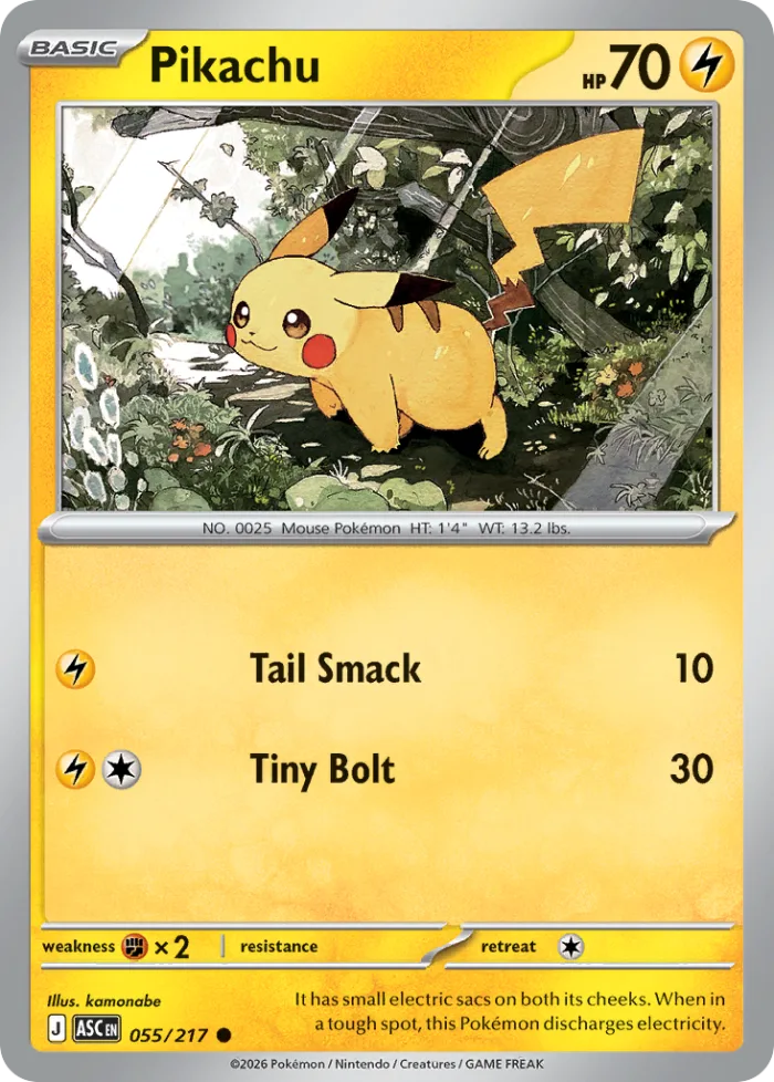 Pikachu #55 Ascended Heroes Pokemon card