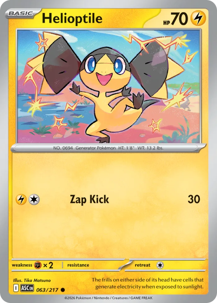 Helioptile #63 Ascended Heroes Pokemon card